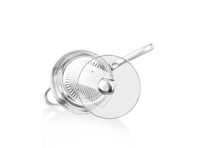 Swiss Pro+ Luxe pannenset - 18 delig - RVS met glazen deksels