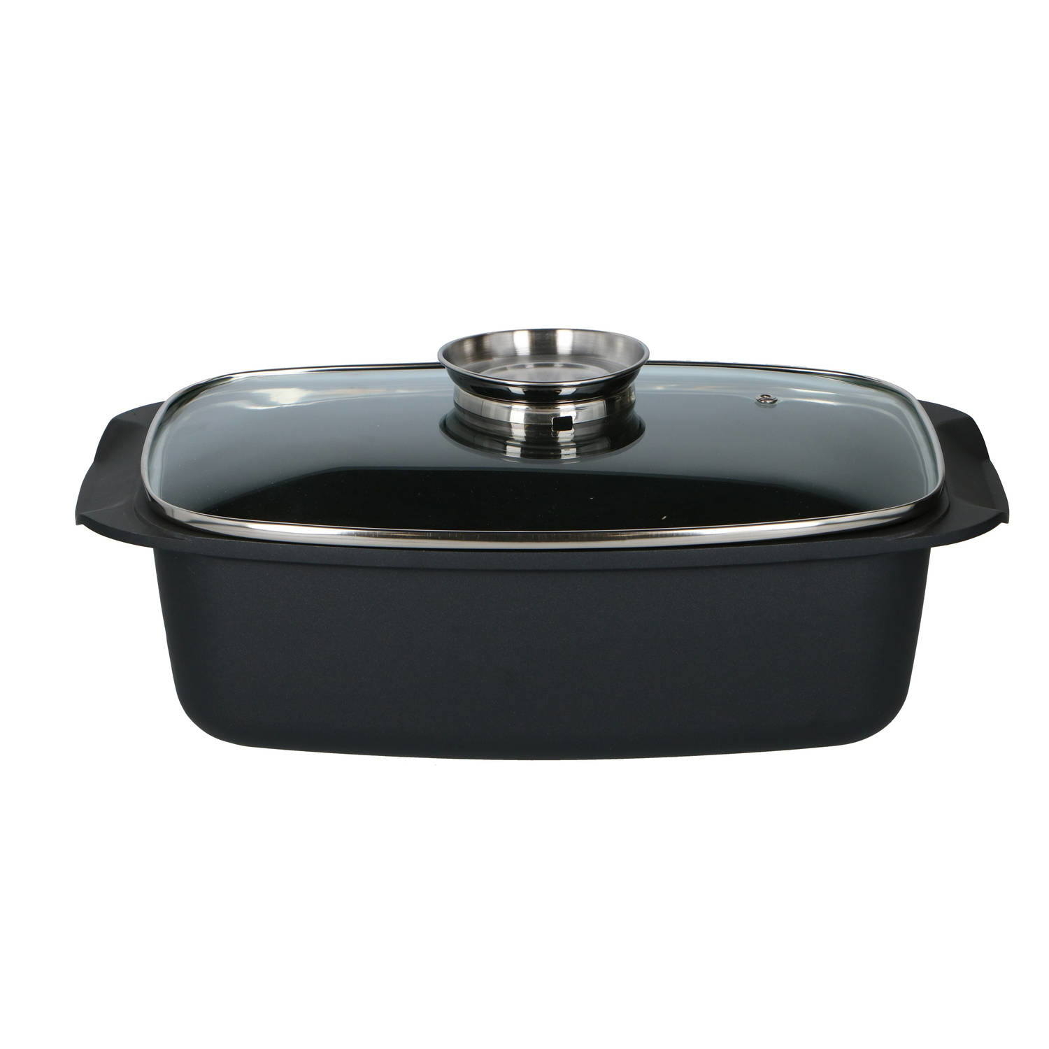 Swiss Pro+ Oven Braadpan - Braadslede - 34 cm - non-stick coating - zwart