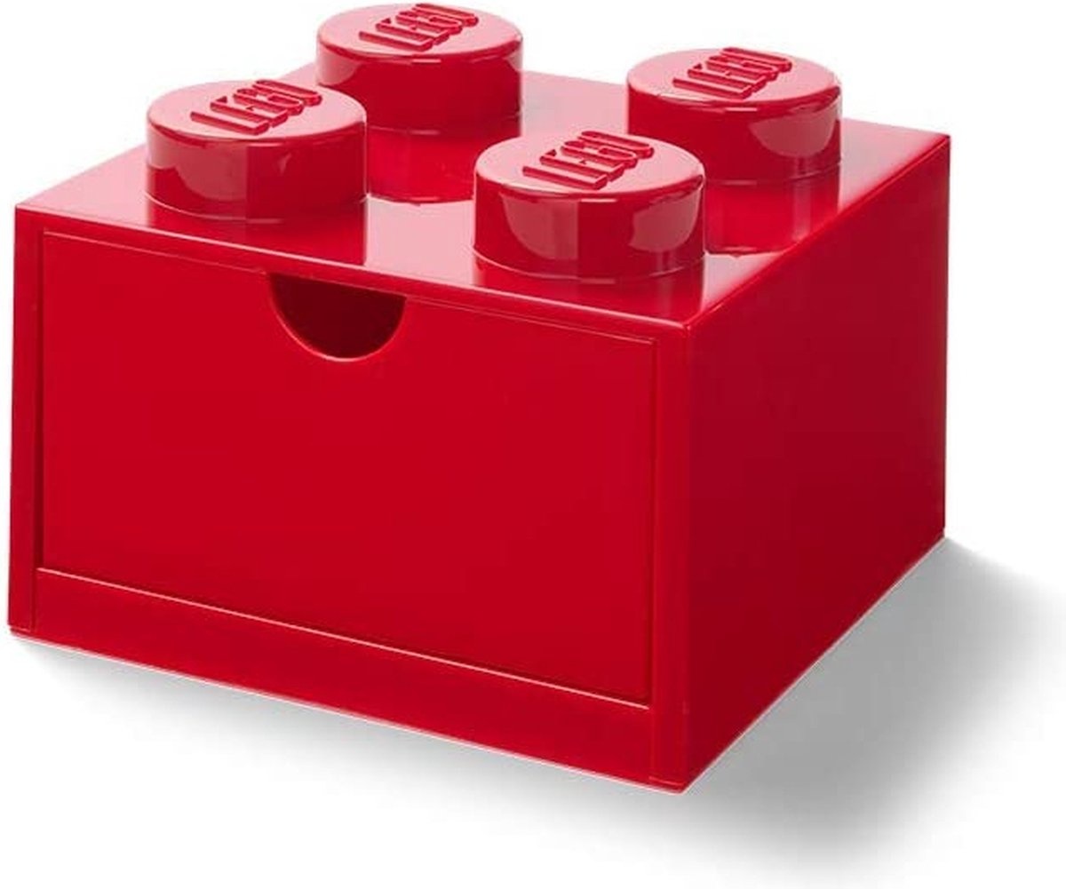 LEGO vierkante opbergbox 4 noppen 15,8 x 11,3 cm blauw