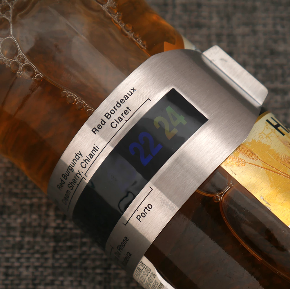 Barcraft Wijn thermometer LCD display - fles omhulsel