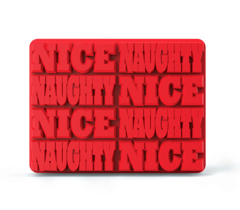 Zoku ijsblokjesvorm Naughty Nice 11,5 x 17,6 cm siliconen rood