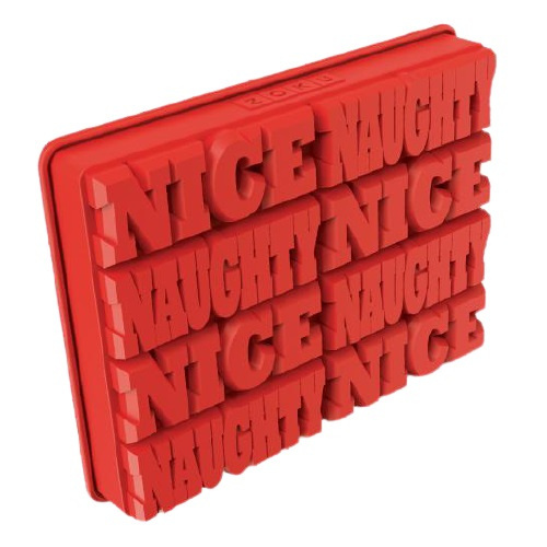 Zoku ijsblokjesvorm Naughty Nice 11,5 x 17,6 cm siliconen rood