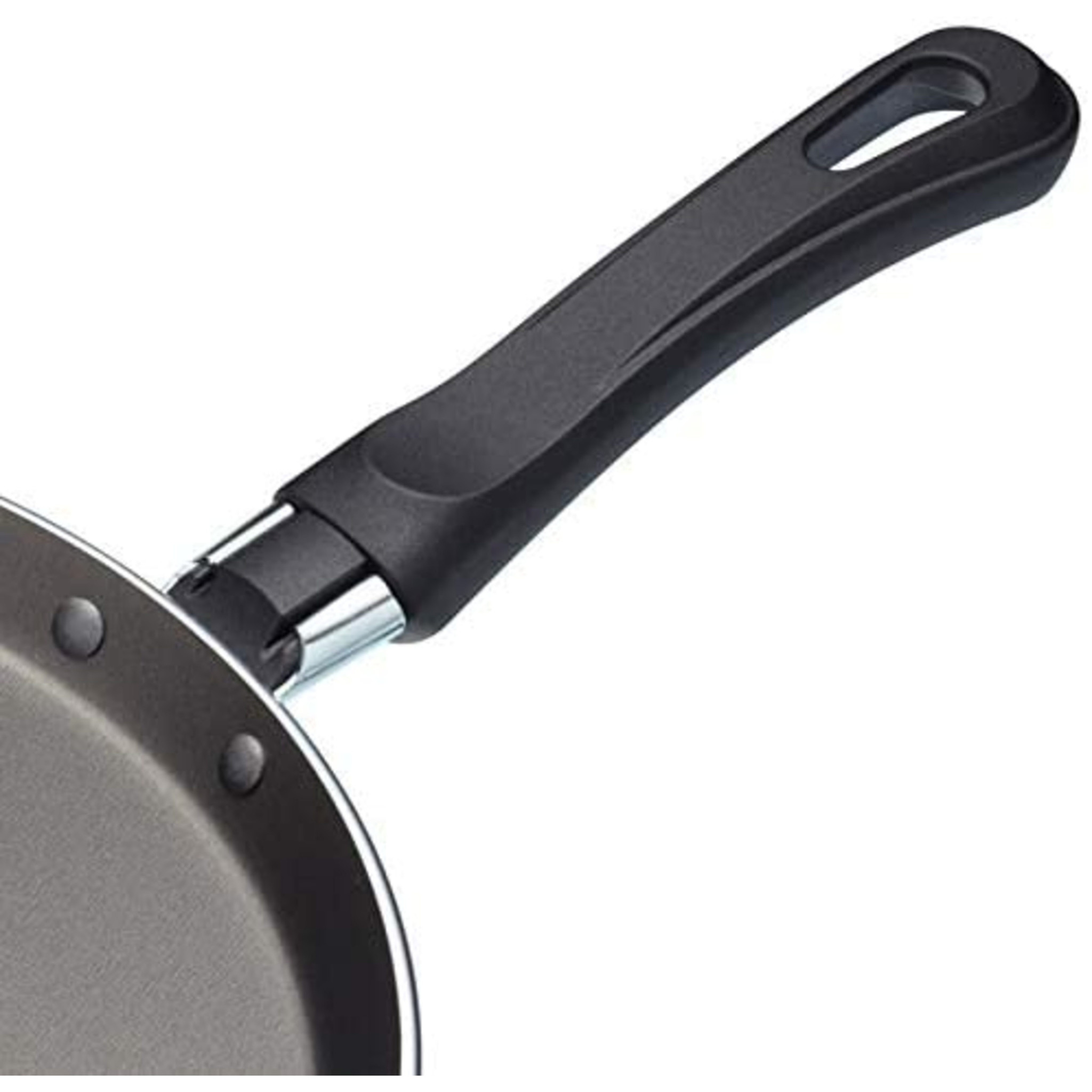KitchenCraft Pannenkoekenpan / Crêpes pan 24 cm - 2x titanium - zwart