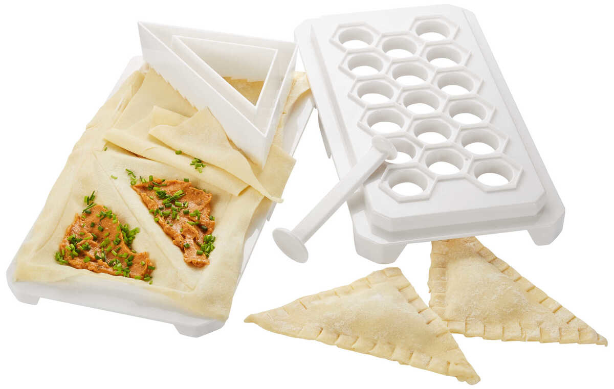 Pasta deegvorm voor Ravioli - met uitsteker - 4 delig