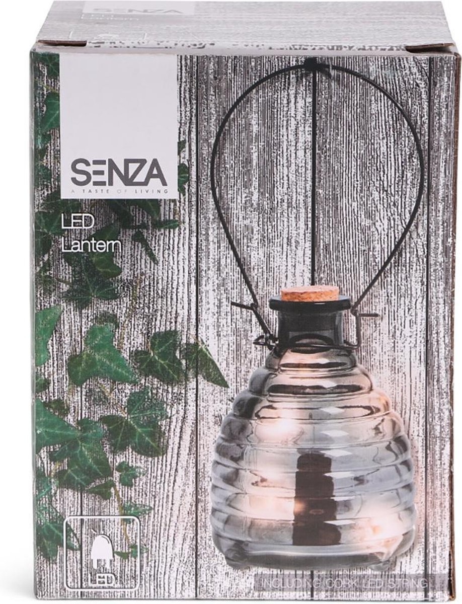 SENZA - LED lantaarn zwart getint glas