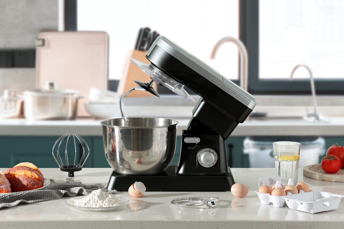 Swiss Pro 3-in-1 Keukenmachine Zwart 6.3L 1900W - type:SP-PKM1900S