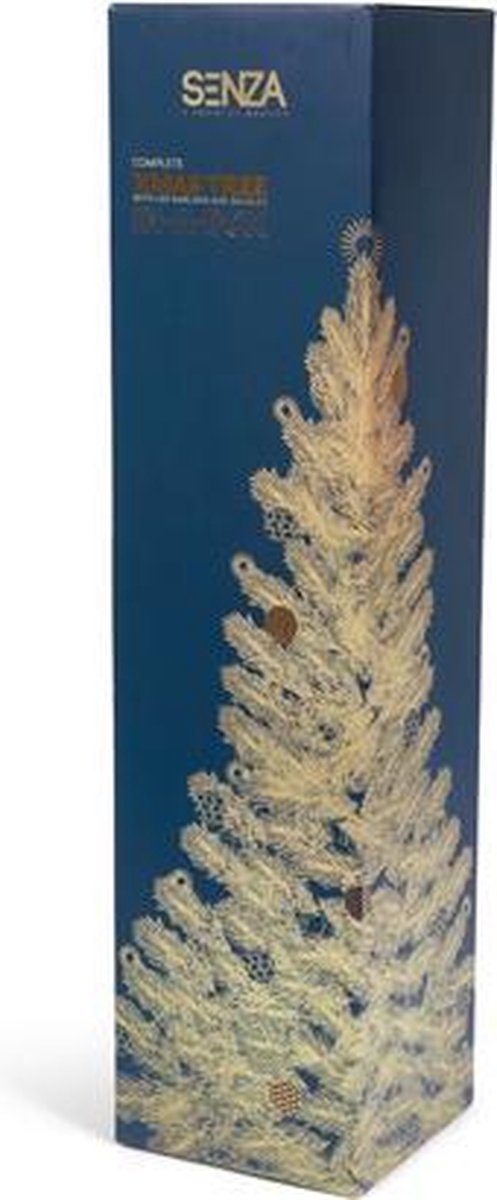 SENZA Kerstboom-in-a-Box - incl. kerstballen en verlichting - 36 cm hoog