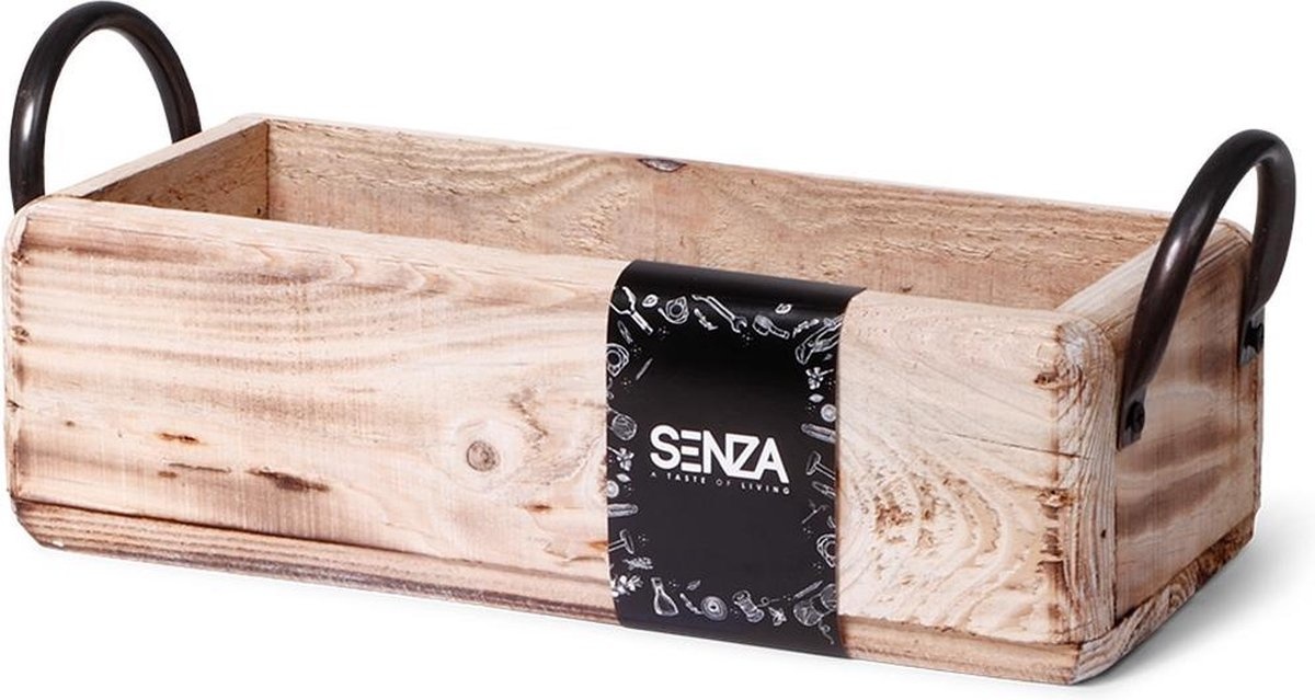 SENZA Houten Dienblad - Handvaten - Naturel Hout - 36 x 14.5 CM