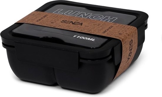 SENZA Tarwestro Lunch Box 1100ml Black