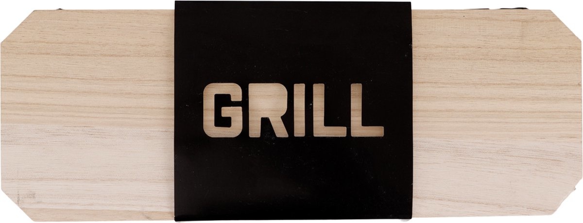Senza Spies Grill BBQ met Serveerplank - 36x13,5x11,5cm