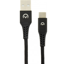 Mobilize Nylon Braided Charge/Sync Cable USB-C 3A 1m. Black
