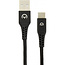 Mobilize Strong Nylon Cable USB to USB-C 1m. 15W Black