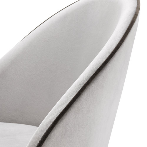 Eichholtz Dining Chair Cooper roche light grey velvet set of 2