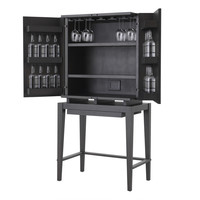 Wine Cabinet Dimitrios charcoal grey oak veneer