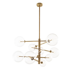 Eichholtz Chandelier Argento S antique brass finish