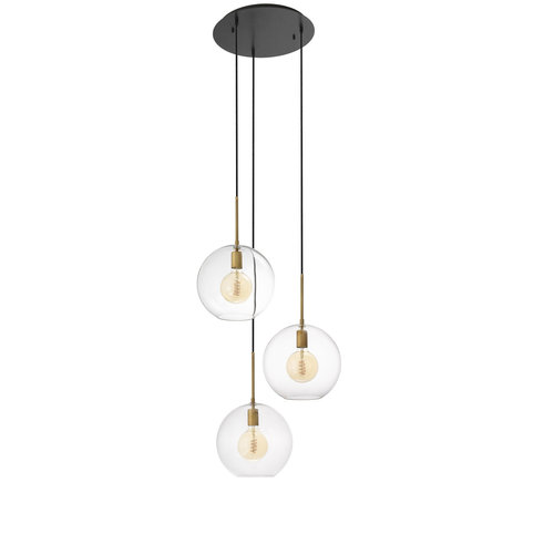 Eichholtz Chandelier Tango 3 light antique brass finish