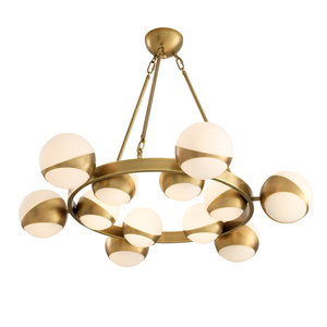 Eichholtz Chandelier Piazetta antique brass finish