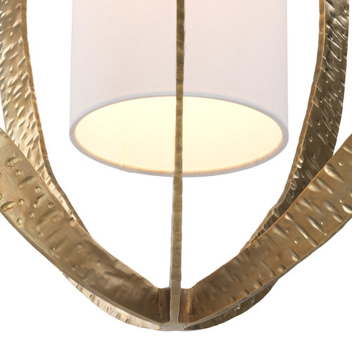 Eichholtz Chandelier Luciano hammered vintage brass finish