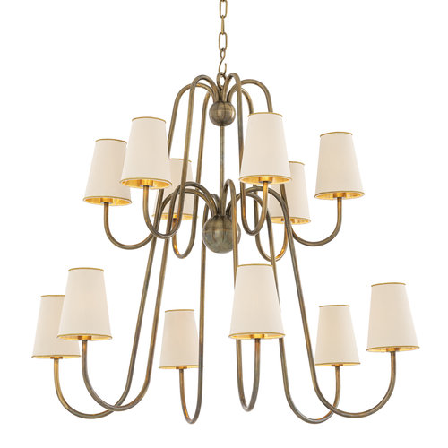 Eichholtz Chandelier Bergerac vintage brass finish