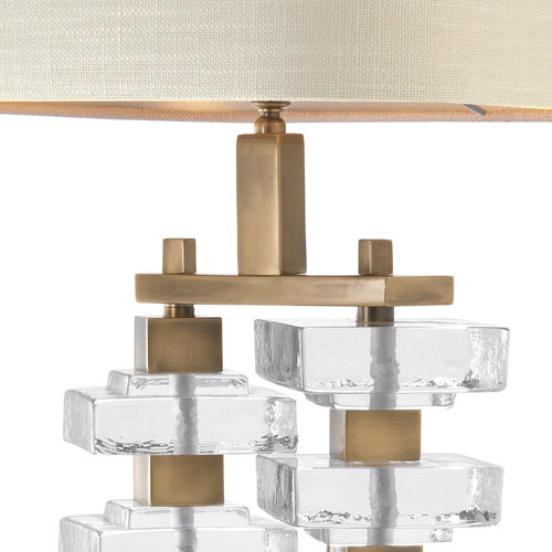 Eichholtz Table Lamp Toscana vintage brass finish inc shade