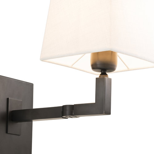 Eichholtz Wall Lamp Cambell bronze finish incl. shade