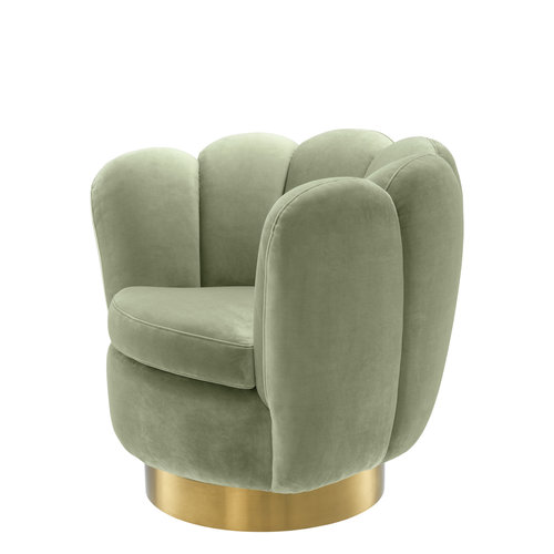Eichholtz Swivel Chair Mirage savona pistache green velvet