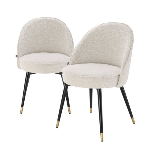 Eichholtz Dining Chair Cooper bouclé cream set of 2 Eichholtz Dining Chair Cooper bouclé cream set of 2