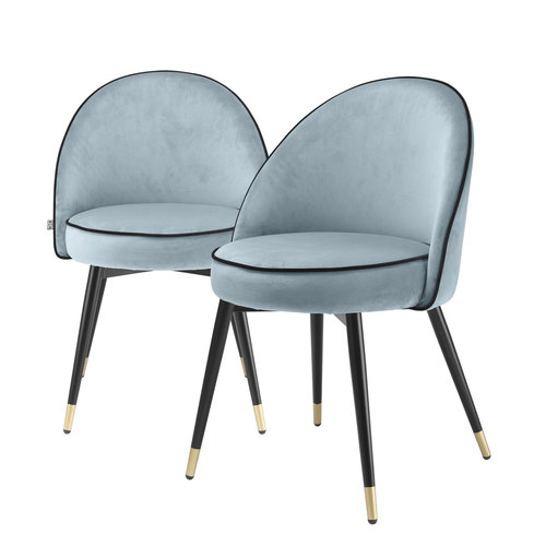 Eichholtz Dining Chair Cooper savona blue velvet set of 2