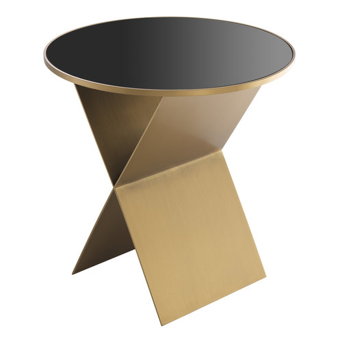 Eichholtz Side Table Fitch S brushed brass finish Eichholtz Side Table Fitch S brushed brass finish