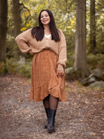 Autumn Ruffles Skirt - bruin met patroon