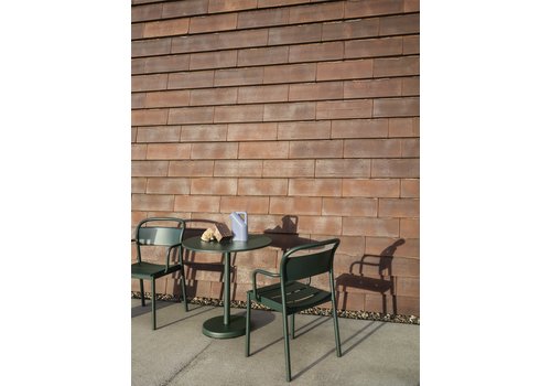 Muuto Linear Steel Café Table Rond - Dark Green