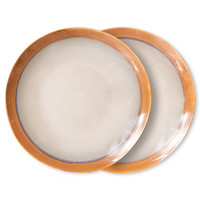 70's ceramics Dinner plates Earth set/2