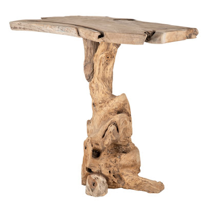 Wurzel-Teak Stehtisch