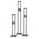 Industrial Kerzenhalter Runde Mit Holz  (3-teiliger Satz)
