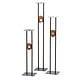 Industrial Kerzenhalter Quadrat Mit Holz  (3-teiliger Satz) - Copy
