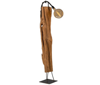 Teak Lampe Fikiri Mit Eiserner Hals