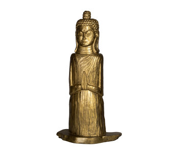 Teakholz Buddha Gold