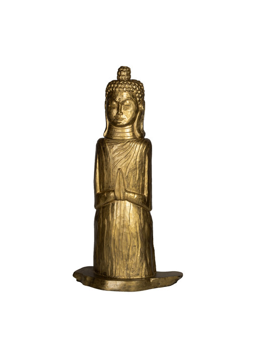 Teakholz Buddha Gold
