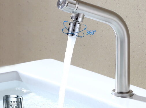 VALISA Wastafel kraan Geborsteld nikkel enkel koud water