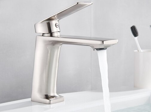 VALISA Strak model wastafel mengkraan geborsteld nikkel