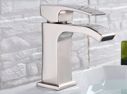 VALISA Wastafel fonteinkraan messing geborsteld nikkel