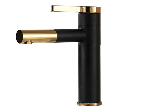VALISA Messing wastafelkraan draaibare Uitloop goud zwart