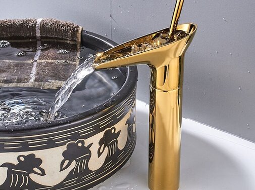 VALISA Gouden waterval kraan enkele handgreep