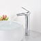 Hoge wastafelkraan waterval Chroom enkele handgreep