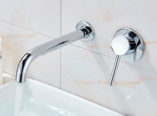 VALISA Chroom Messing Wastafel Mengkraan Wandkraan Inbouw