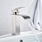 Luxe waterval wastafel kraan messing mengkraan Geborsteld nikkel A