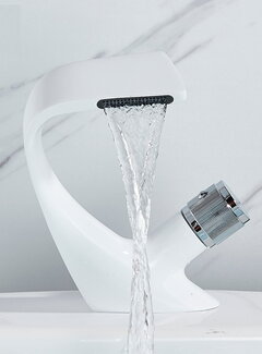 VALISA Moderne Luxe Design Witte Wastafel Mengkraan Creatieve Waterval Kraan