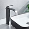Verhoogde Design Wastafelkraan Waterval Uitloop Zwart B