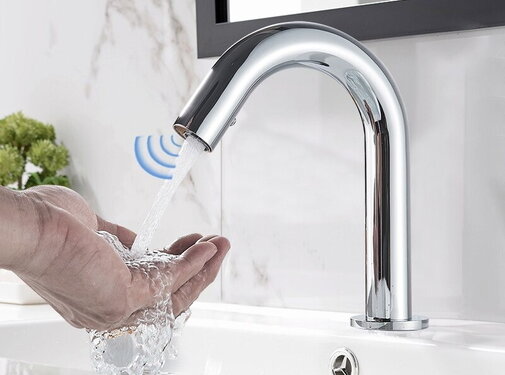 VALISA Automatische Infrarood Sensor Mengkraan Warm en Koud Water chroom laag