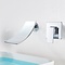 Breed chromen waterval wastafel wand mengkraan
